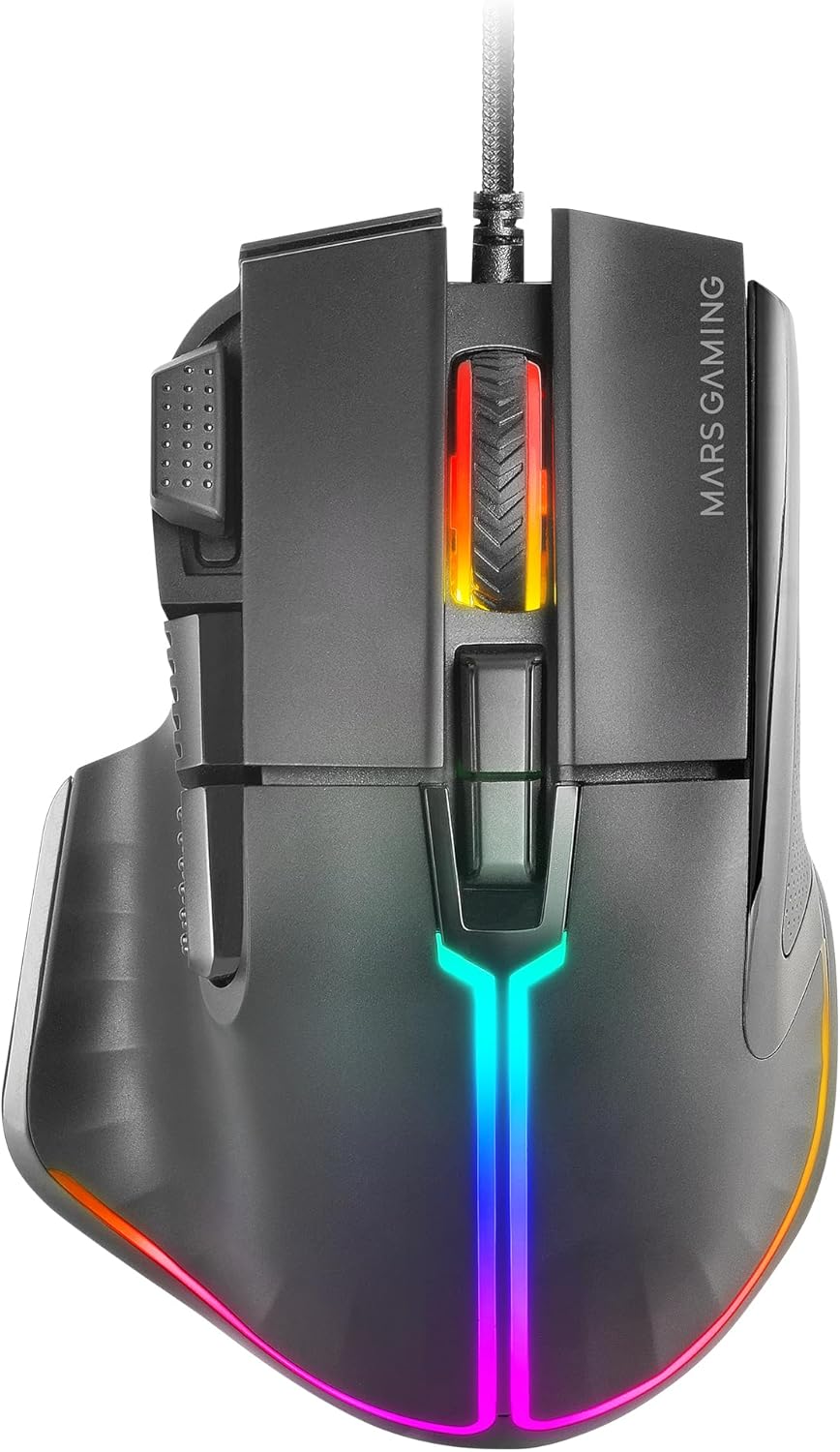 Rato Gaming Mars Gaming MM-XT/ Até 12800 DPI