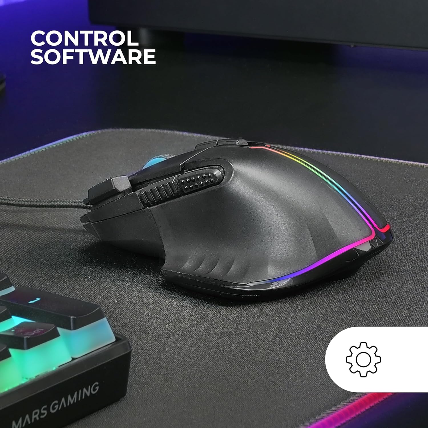 Rato Gaming Mars Gaming MM-XT/ Até 12800 DPI - Imagem 5