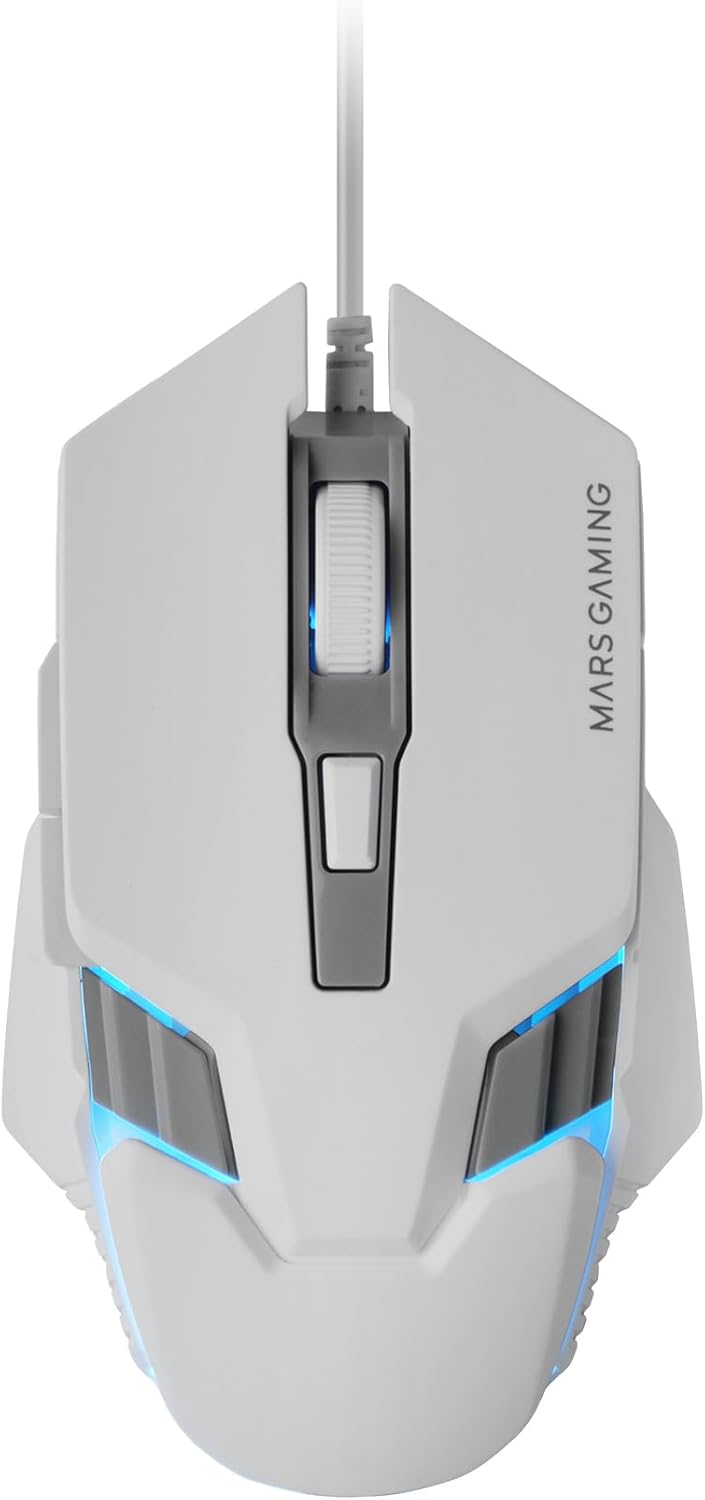 Rato Gaming Mars Gaming MM024/ Até 4000 DPI/ Branco