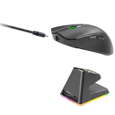 Rato Gaming Mars Gaming MMW-Elite 20000 DPI Tri-Mode Bluetooth OLED Ultraleve 69g Preto - Imagem 3