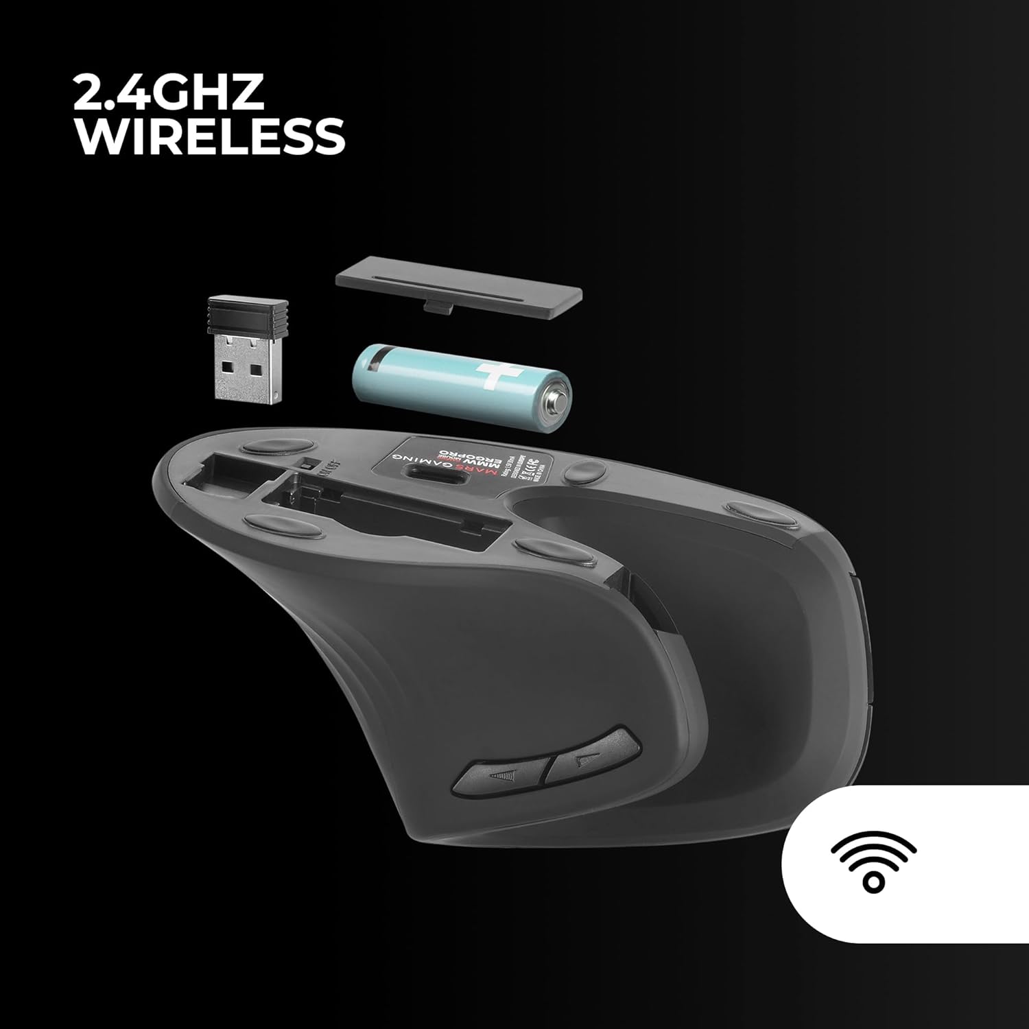Rato Gaming Vertical Sem Fios Mars Gaming MMW-ERGOPRO/ Até 3200 DPI - Imagem 5