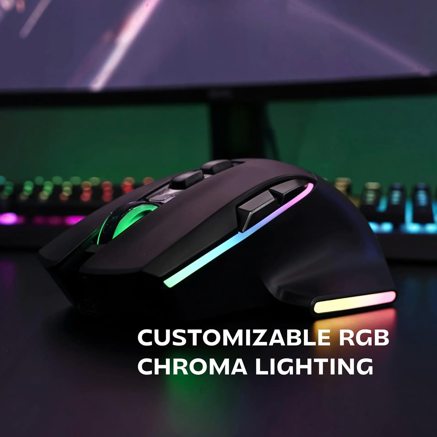 Rato Sem Fios Mars Gaming MMW-VECTOR Tri-mode 12000 DPI RGB Recarregável - Imagem 4