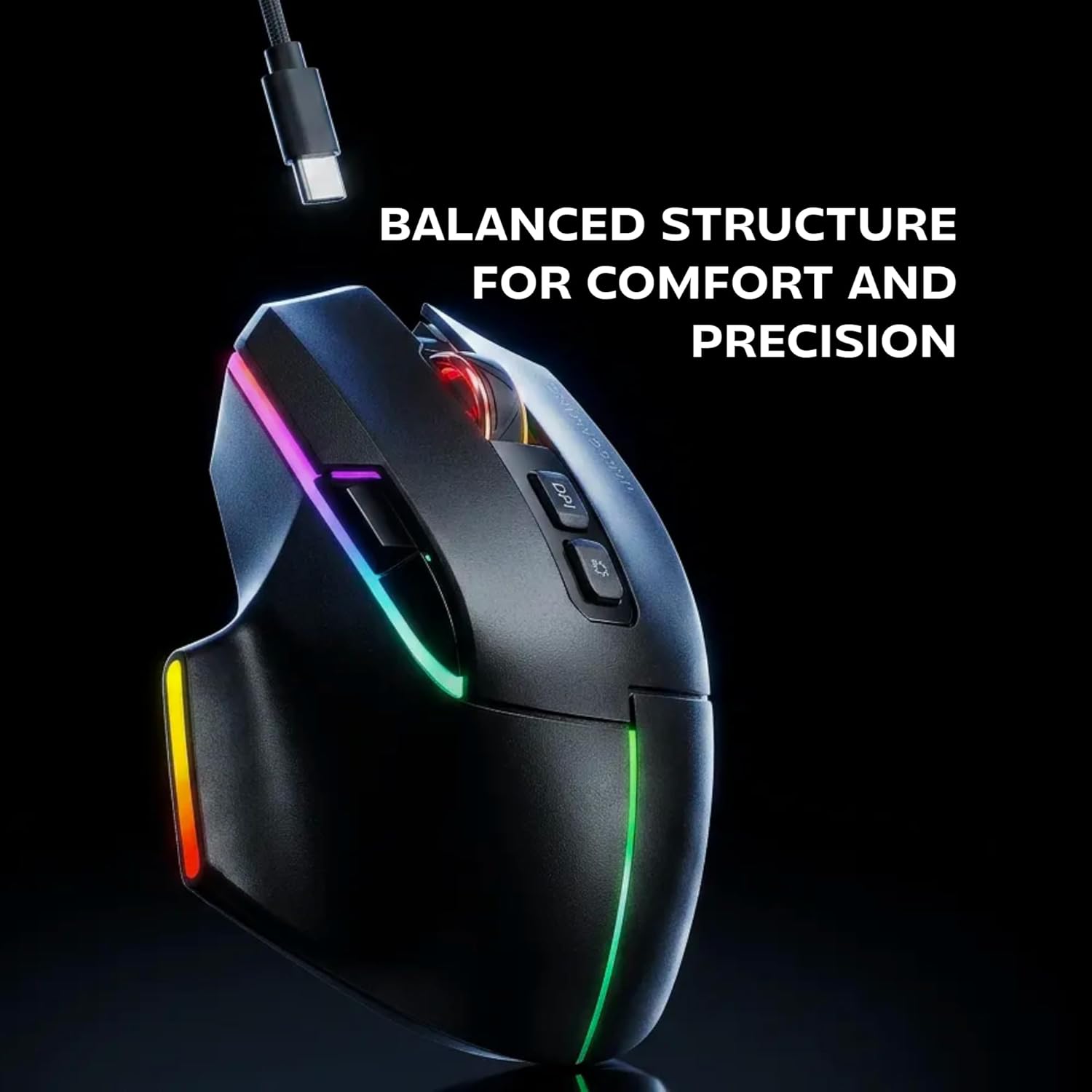 Rato Sem Fios Mars Gaming MMW-VECTOR Tri-mode 12000 DPI RGB Recarregável - Imagem 7