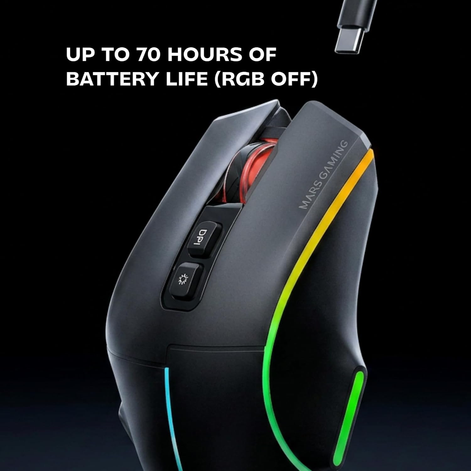 Rato Sem Fios Mars Gaming MMW-VECTOR Tri-mode 12000 DPI RGB Recarregável - Imagem 8