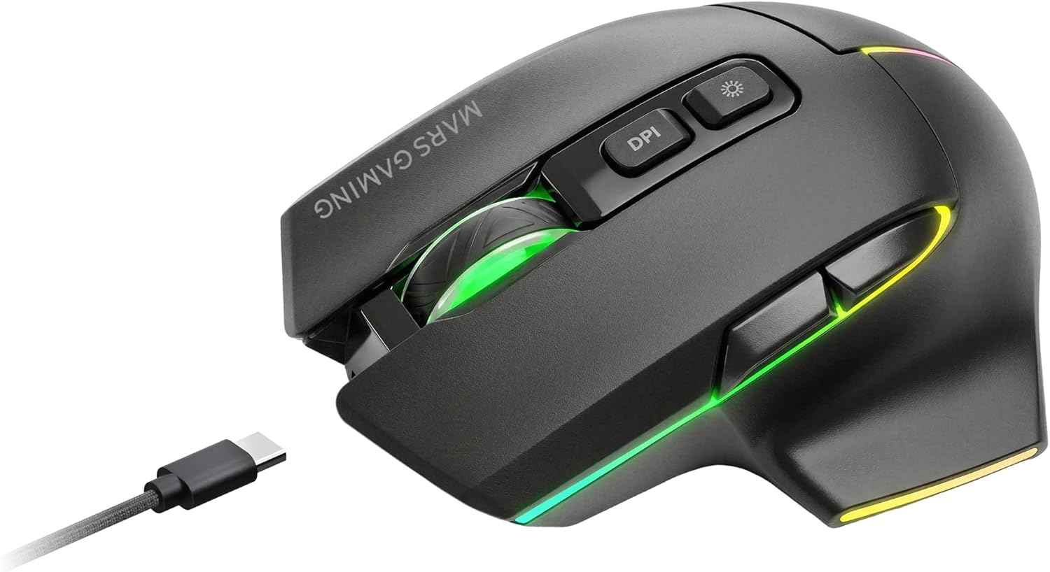 Rato Sem Fios Mars Gaming MMW-VECTOR Tri-mode 12000 DPI RGB Recarregável