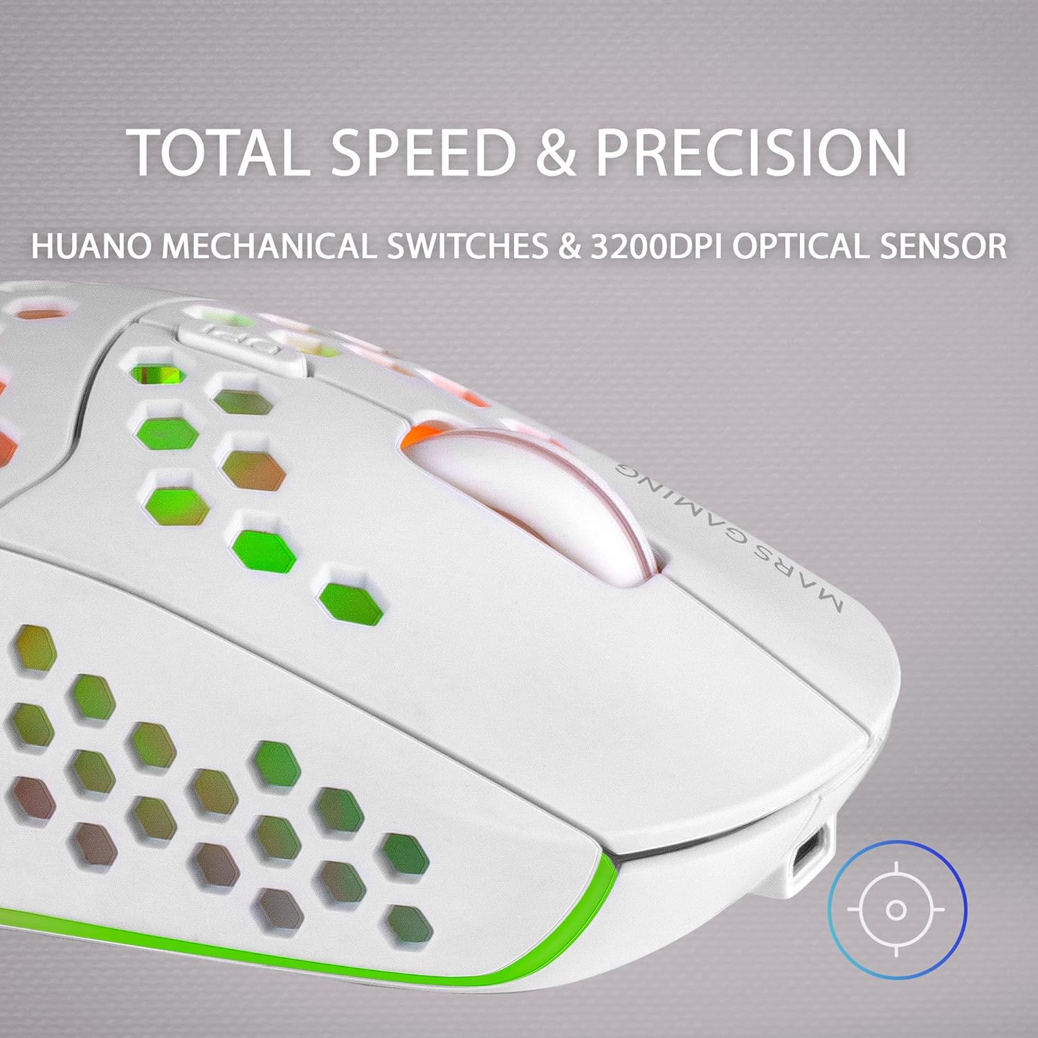 Rato Gaming Sem Fios Mars Gaming MMW3W/ Bateria recarregável/ Até 3200 DPI/ Branco - Imagem 5