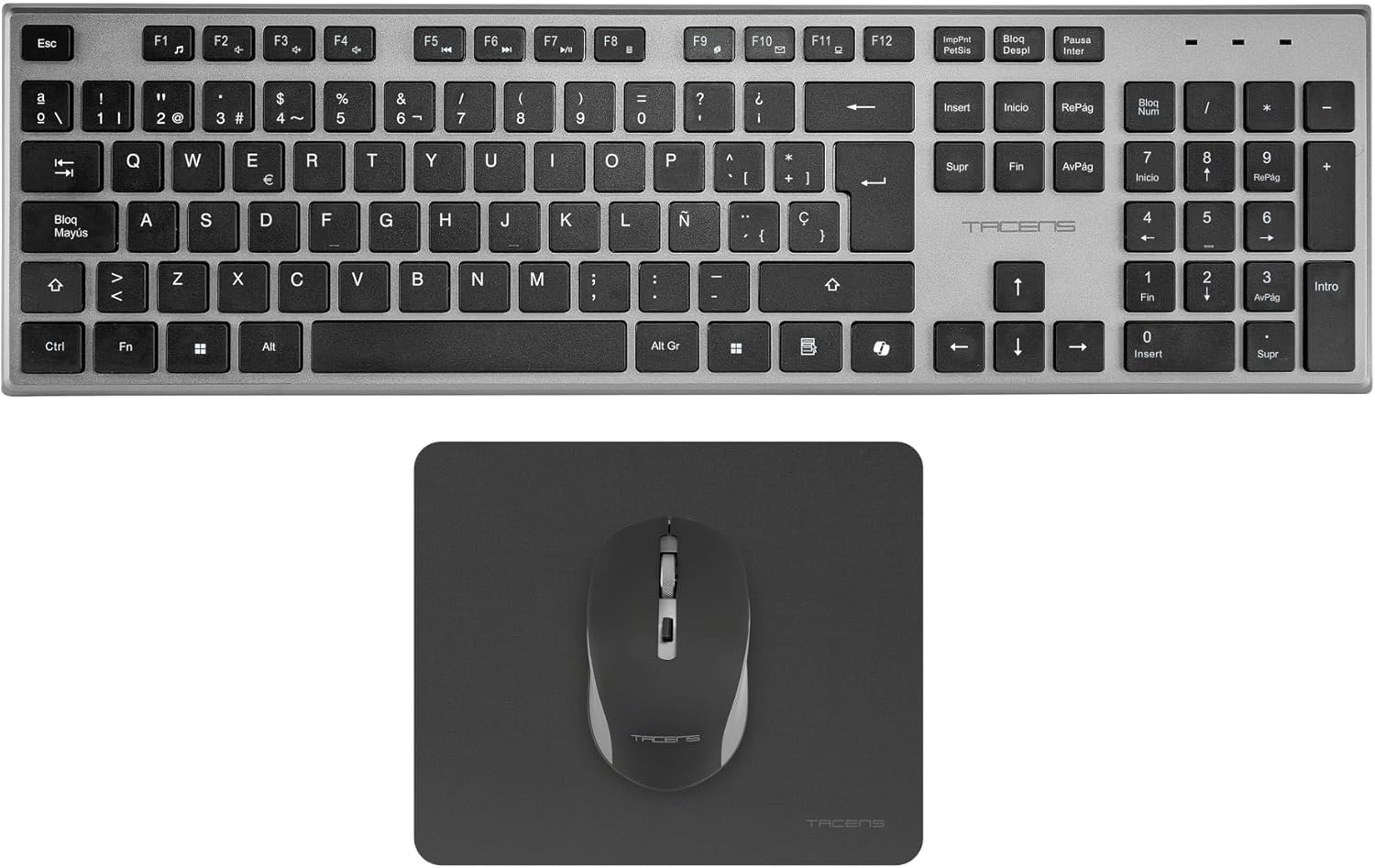 Pack Gaming Tacens ZENITH/ Teclado Sem Fios + Rato Sem Fios + Tapete de Rato - Imagem 2