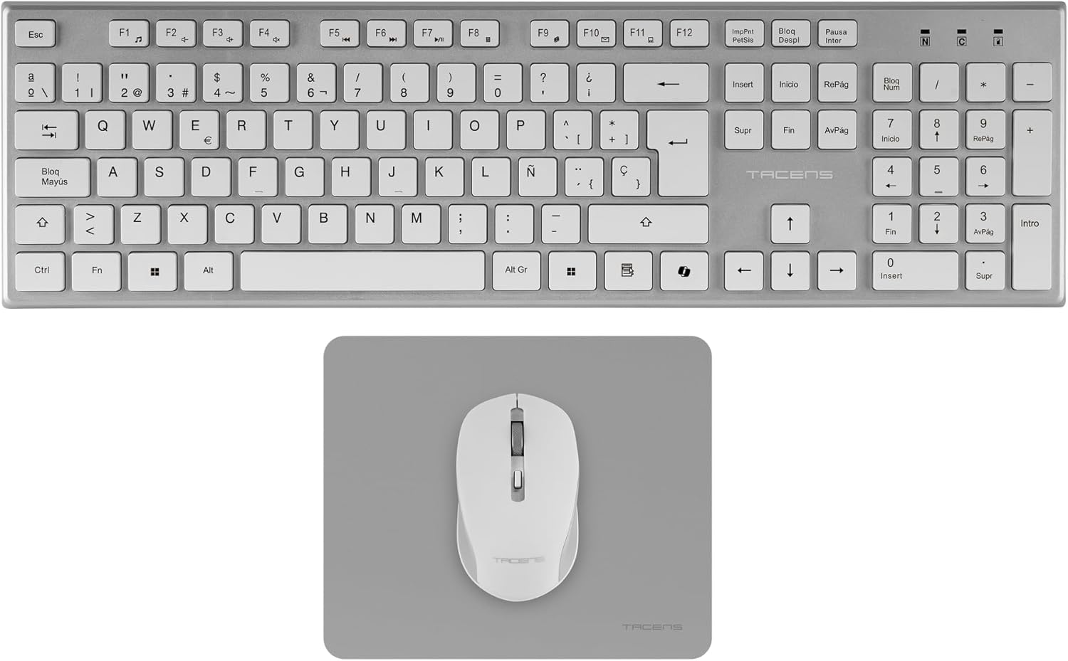 Pack Gaming Tacens ZENITH/ Teclado Sem Fios + Rato Sem Fios + Tapete - Imagem 2