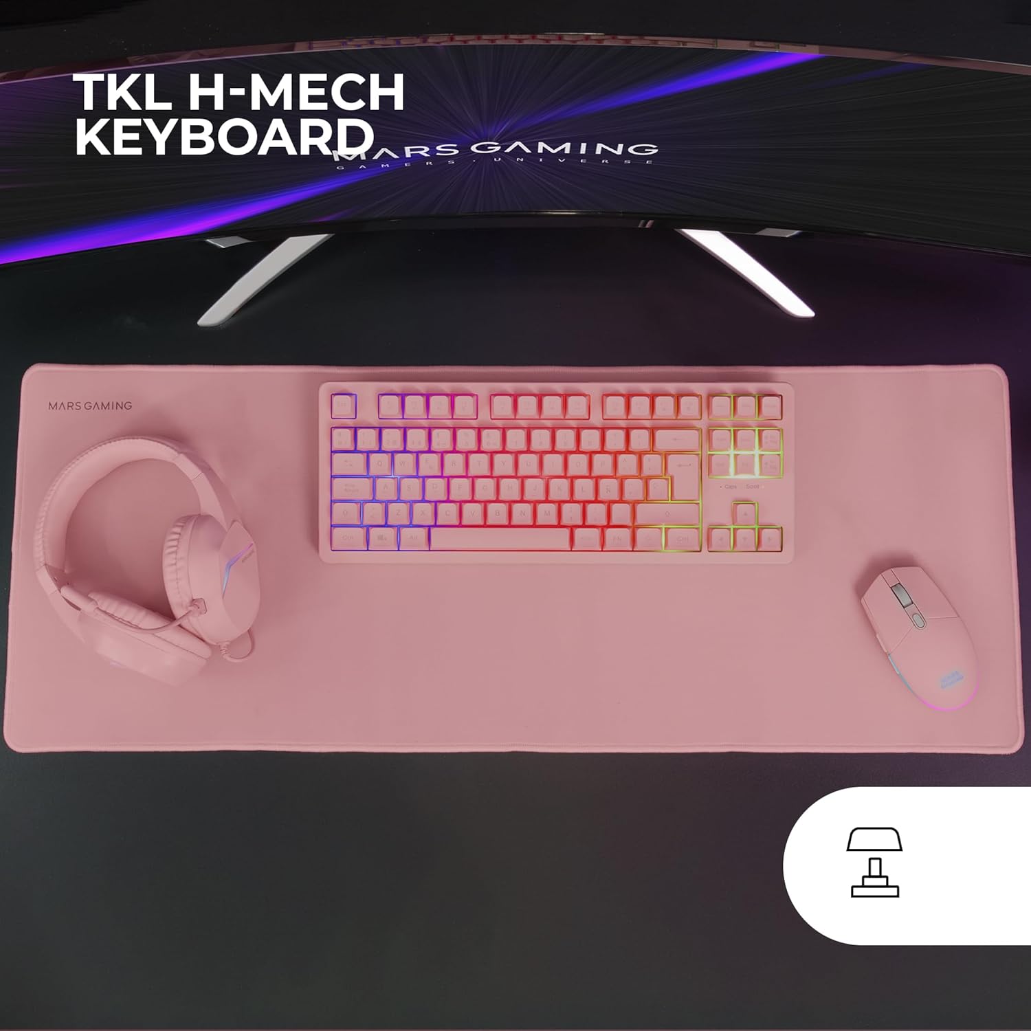 Pack Gaming Mars Gaming MCP-RGB3P/ Teclado RGB + Rato Ótico + Tapete XXL + Auscultadores - Imagem 2