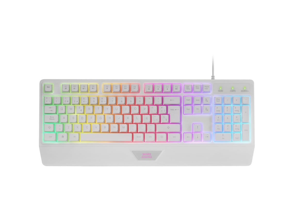 Pack Gaming Mars Gaming MCP124/ Teclado H-MECH + Rato Ótico + Tapete/ Branco - Imagem 2