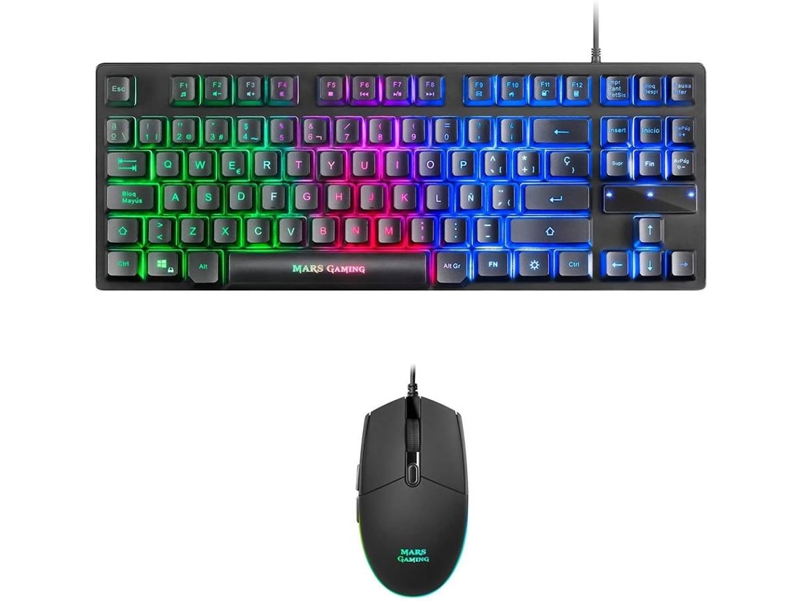 Pack Gaming Mars Gaming MCPTKLES/ Teclado + Rato Ótico - Imagem 1