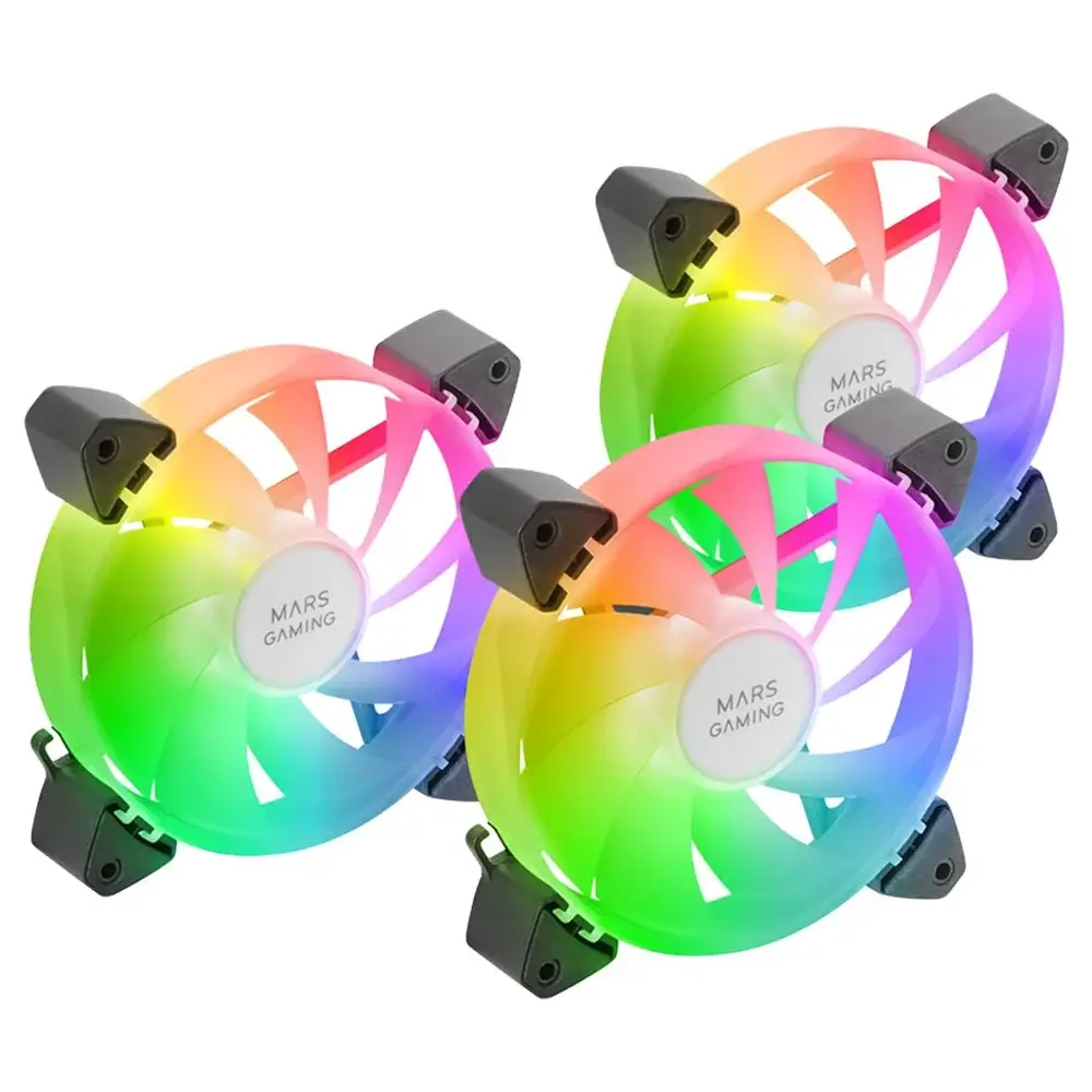 Pack 3 Ventoinhas Mars Gaming MF-3A/ 12cm/ ARGB