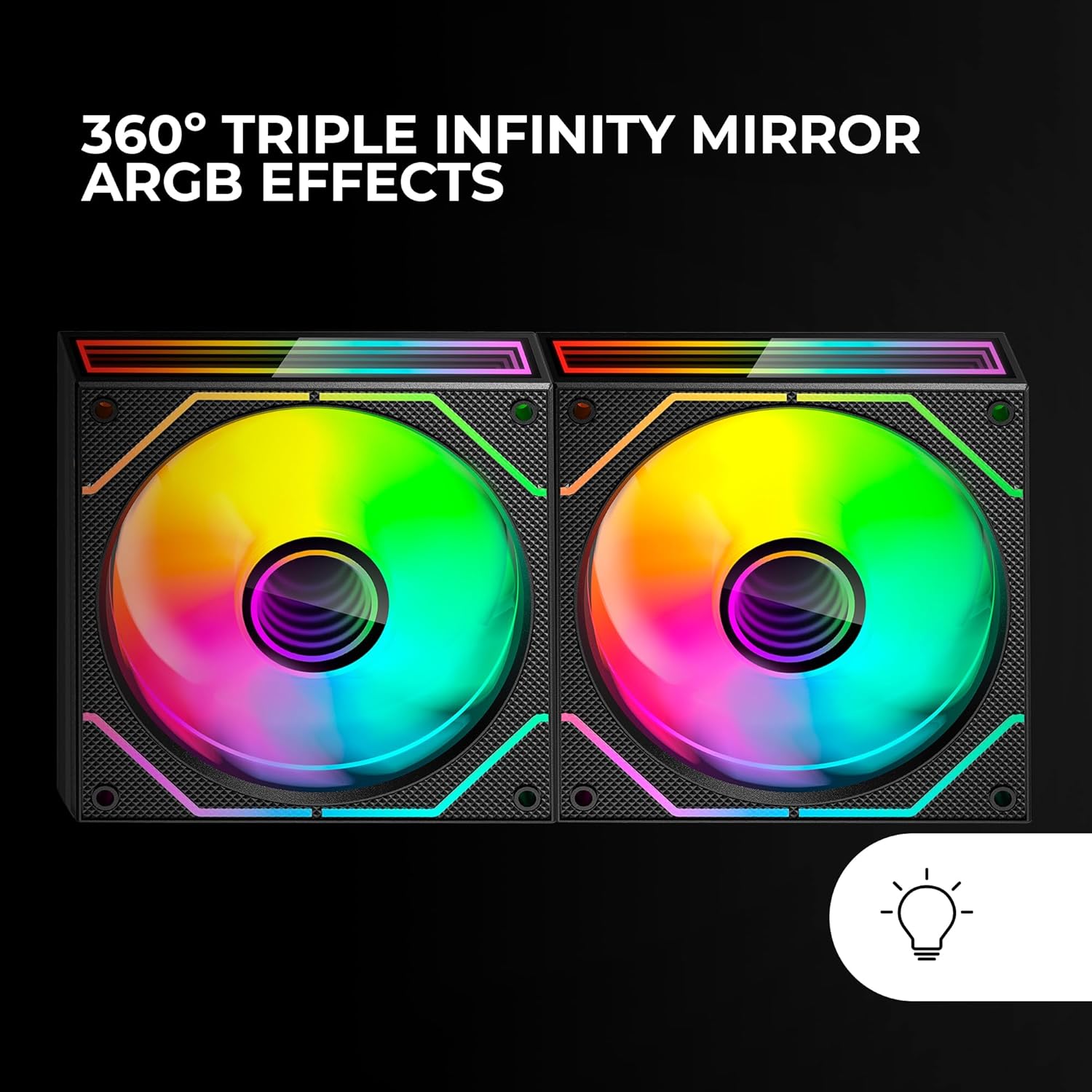 Pack 2 Ventoinhas Mars Gaming MF-3DPROX2R/ 12cm/ ARGB - Imagem 3