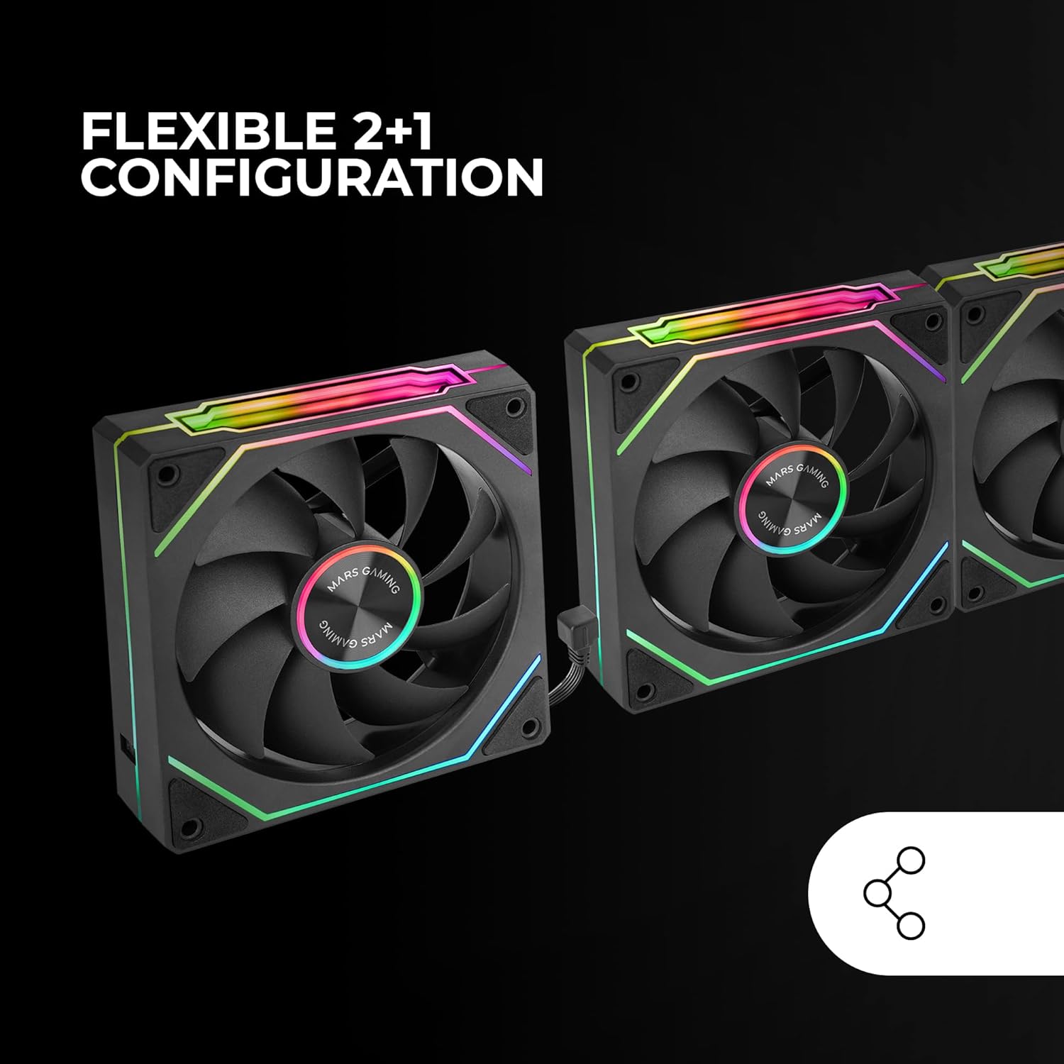 Pack 3 Ventoinhas Mars Gaming MF-LINKFINITYKIT2/ 12cm/ ARGB - Imagem 5