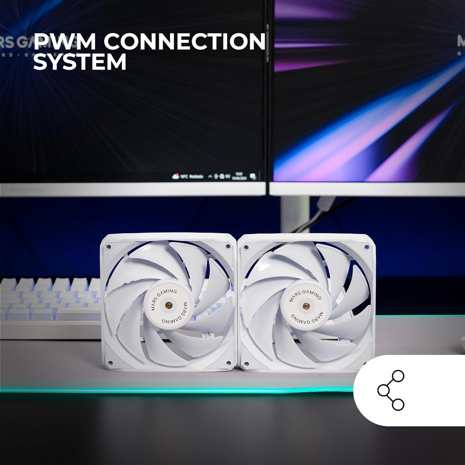 Pack 2 Ventiladores Mars Gaming MF-NCLX2/ 12cm - Imagem 5