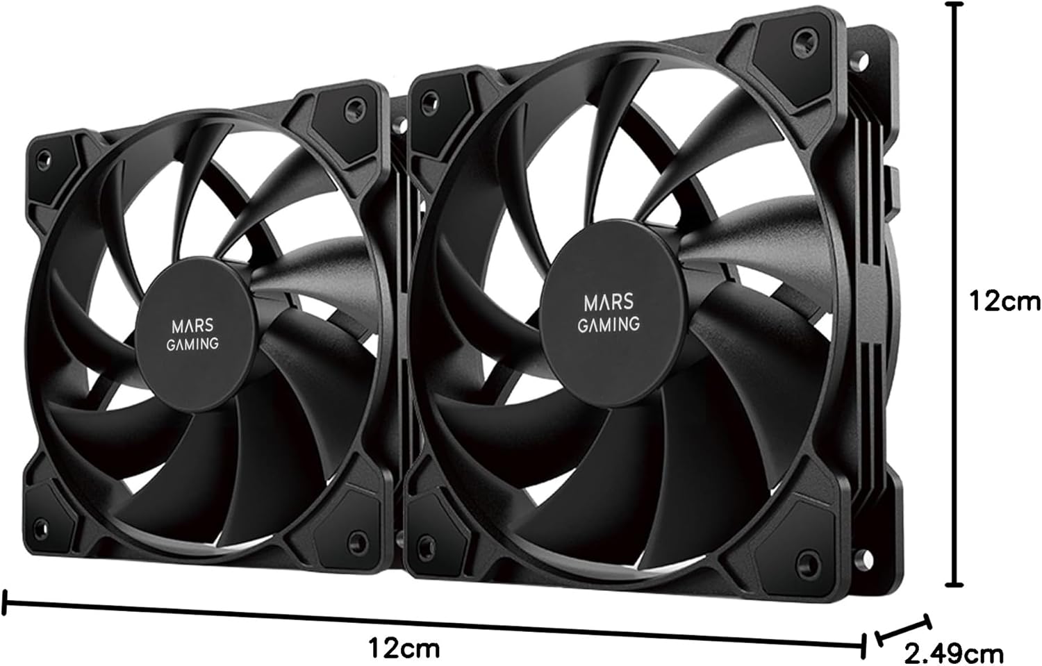 Pack 2 Ventiladores Mars Gaming MF-PWMX2/ 12cm - Imagem 7