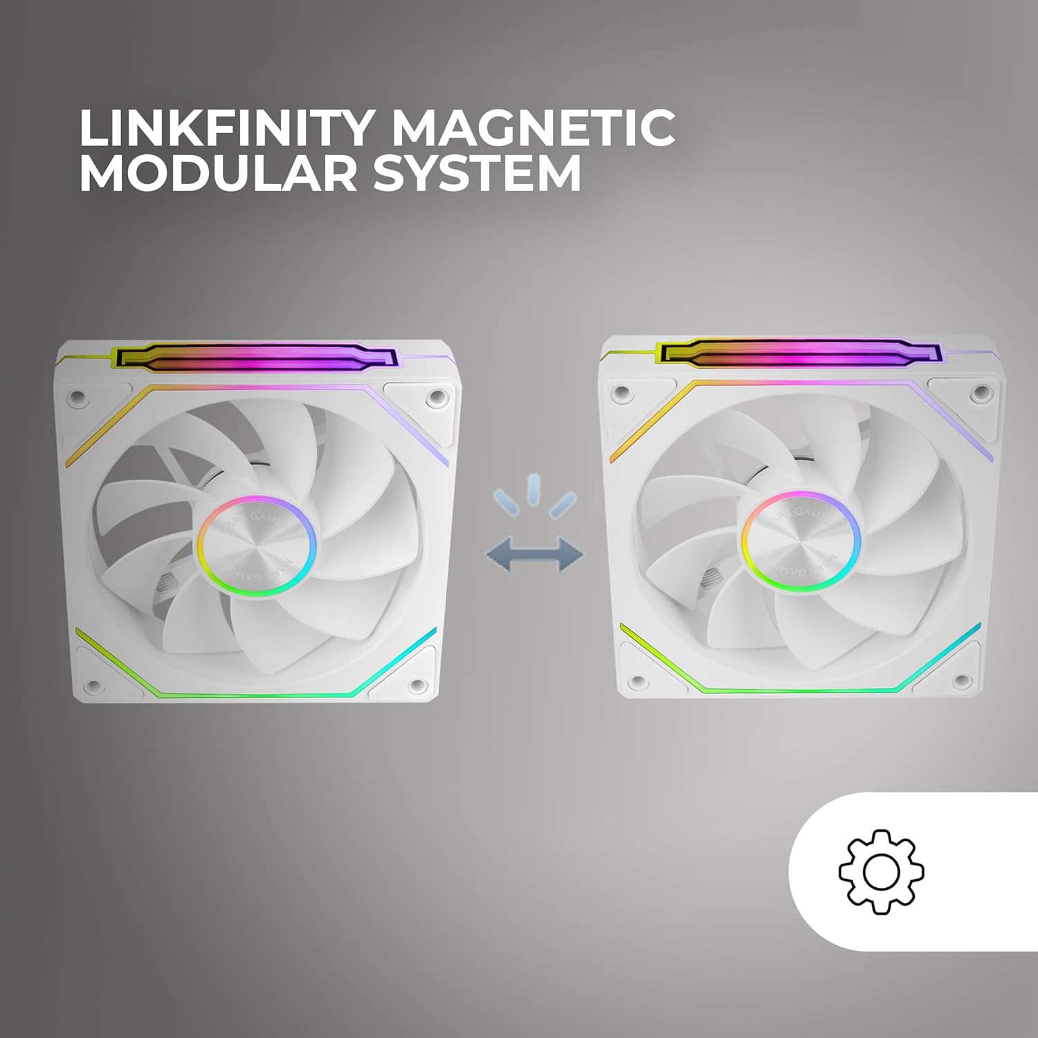 Pack 3 Ventoinhas Invertidas Mars Gaming MF-LINKFINITYKIT2R/ 12cm/ ARGB/ Brancas - Imagem 4