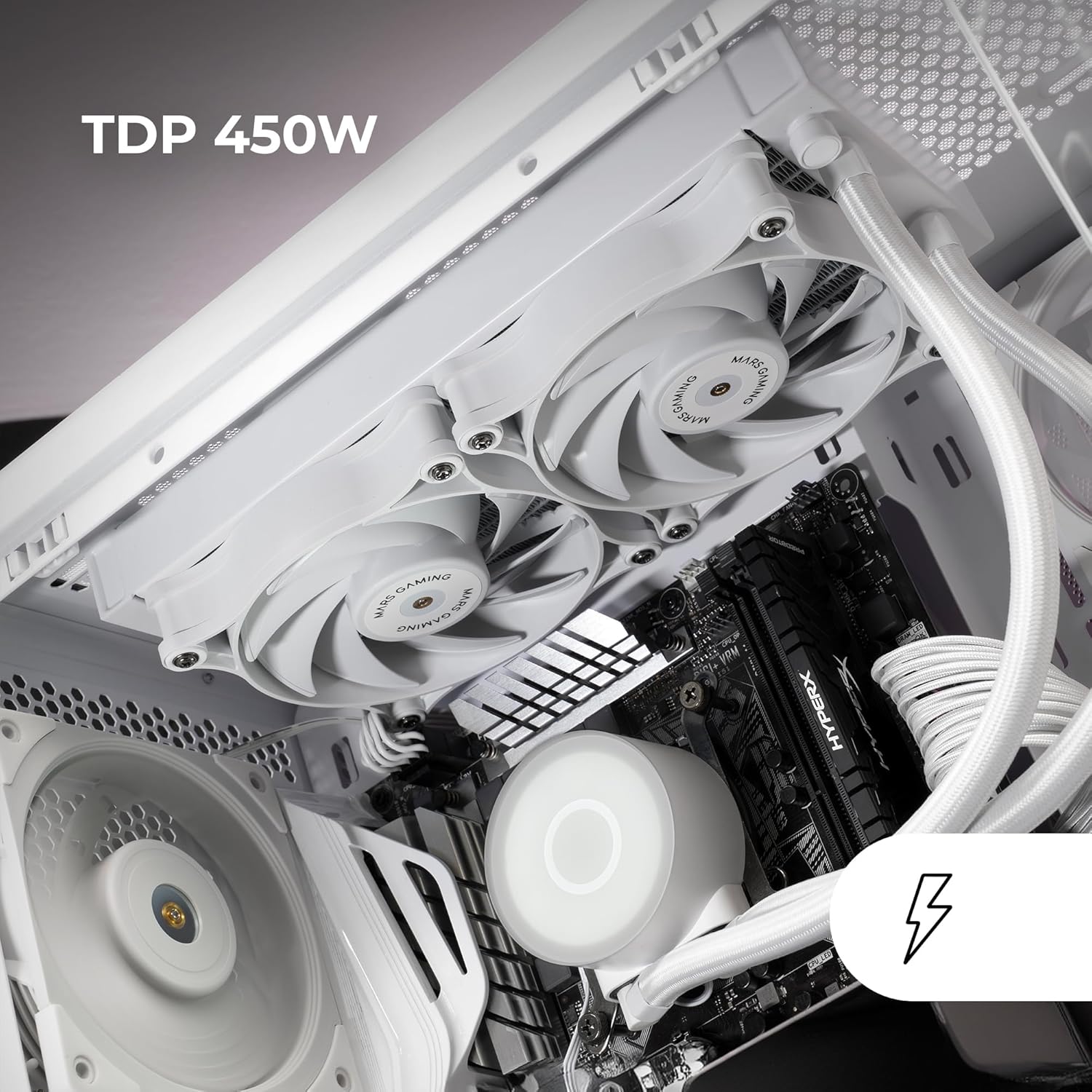 Sistema de Refrigeração Líquida Mars Gaming ML-PRO240W/ Branco - Imagem 2