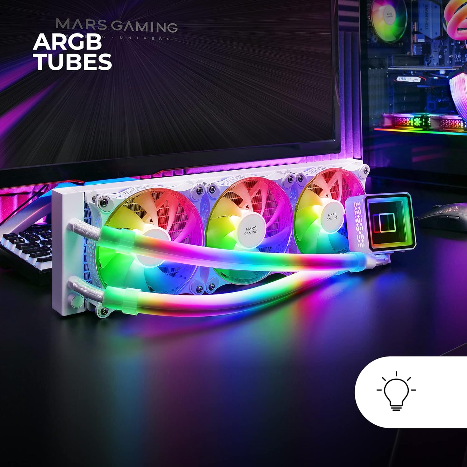 Sistema de Refrigeração Líquida Mars Gaming ML-ULTRA360/ Branco - Imagem 2