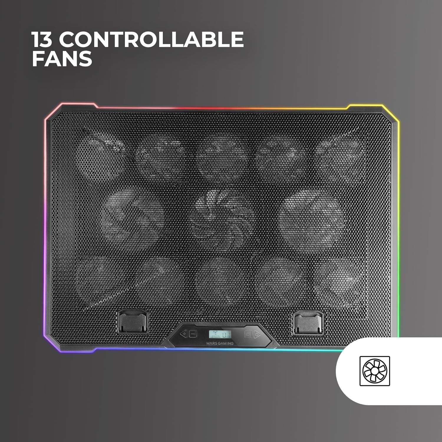 Base Refrigeradora Mars Gaming MNBC13 para Portáteis até 17"/ Iluminação LED - Imagem 2