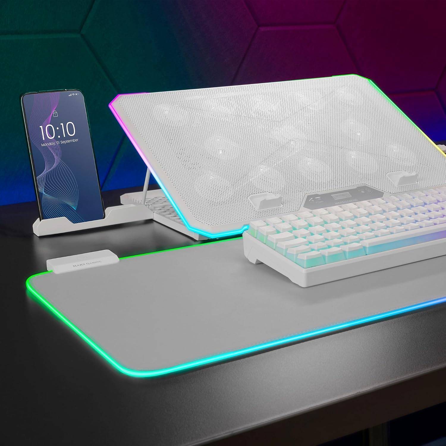 Suporte de Arrefecimento Mars Gaming MNBC13 para Portáteis até 17"/ Iluminação LED - Imagem 6