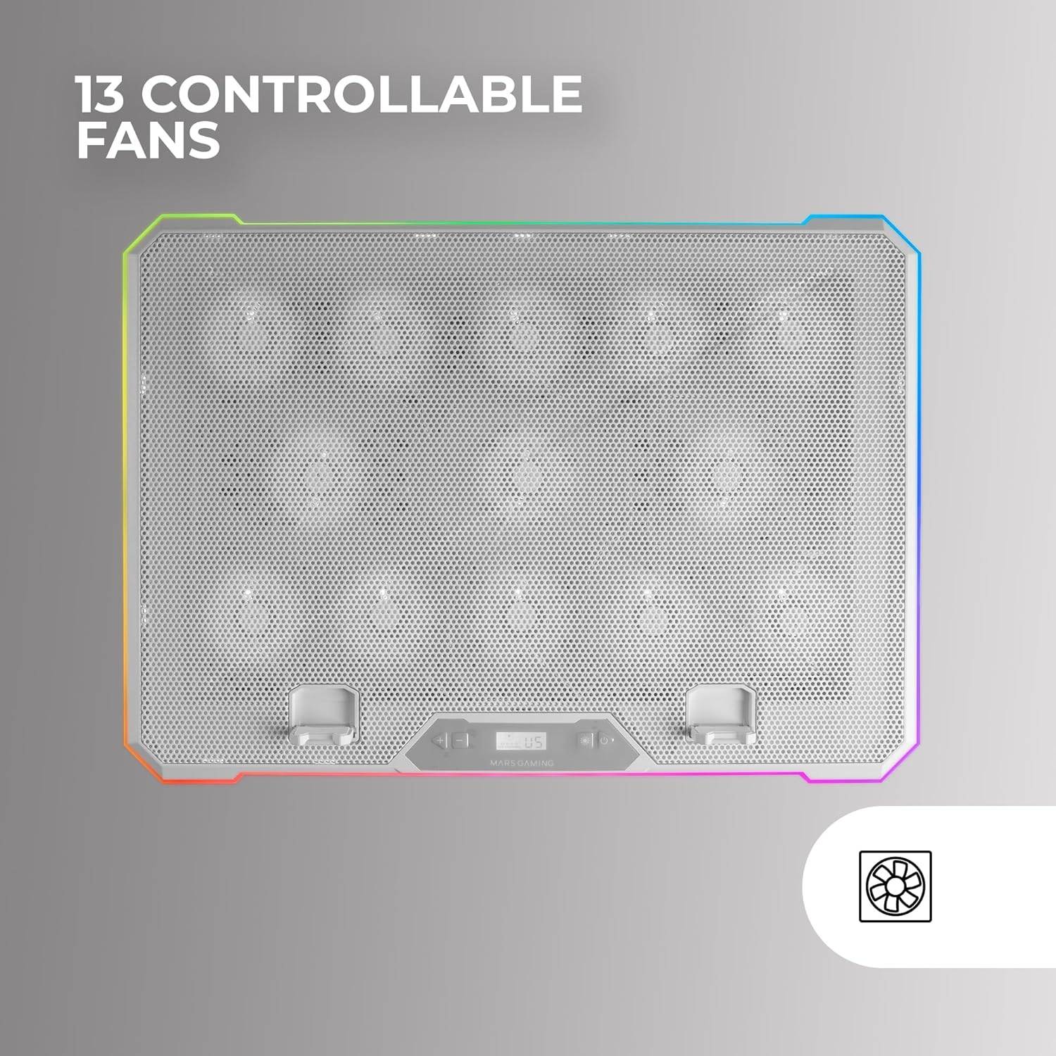 Suporte de Arrefecimento Mars Gaming MNBC13 para Portáteis até 17"/ Iluminação LED - Imagem 4