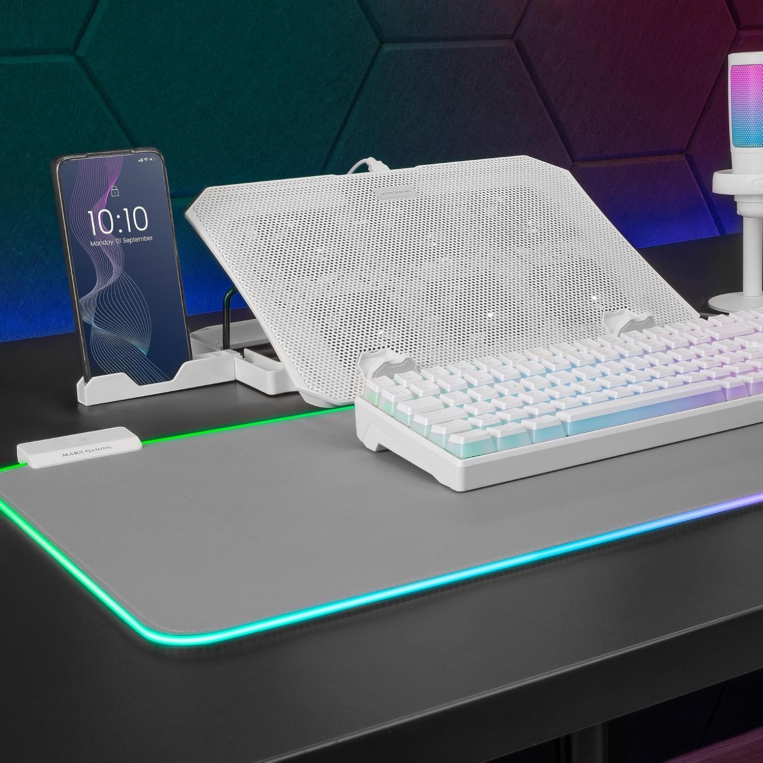 Suporte de Refrigeração Mars Gaming MNBC23 para Portáteis até 16"/ Iluminação LED - Imagem 6
