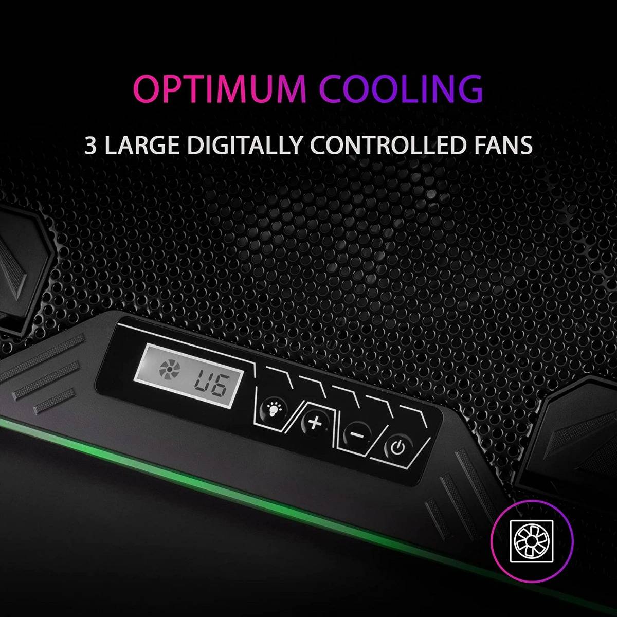 Suporte Refrigerante Mars Gaming MNBC6 para Portáteis até 19"/ Iluminação LED - Imagem 7