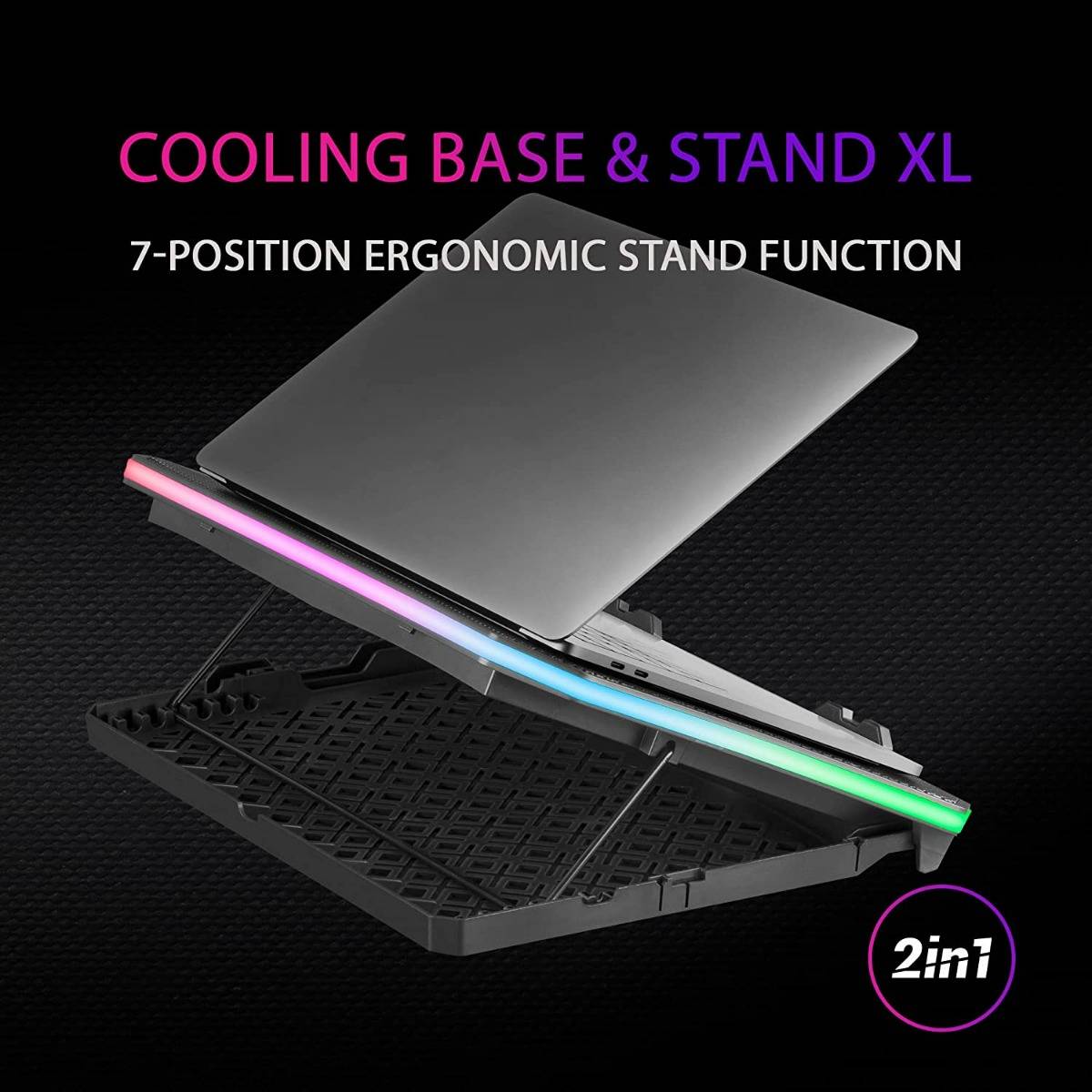 Suporte Refrigerante Mars Gaming MNBC6 para Portáteis até 19"/ Iluminação LED - Imagem 6