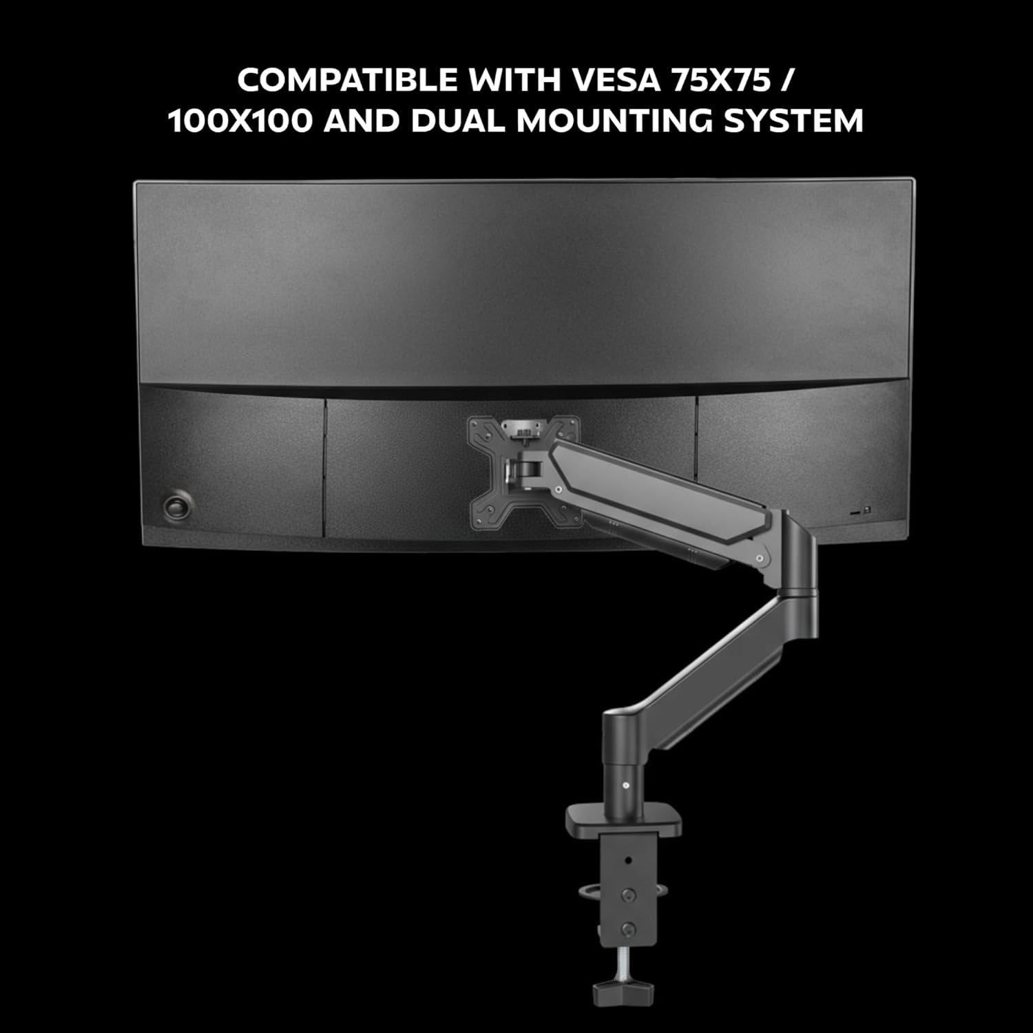 Suporte de Mesa para Monitor Mars Gaming MARM-PRO1 Articulado 13" a 32" Mola a Gás VESA até 10kg - Imagem 5