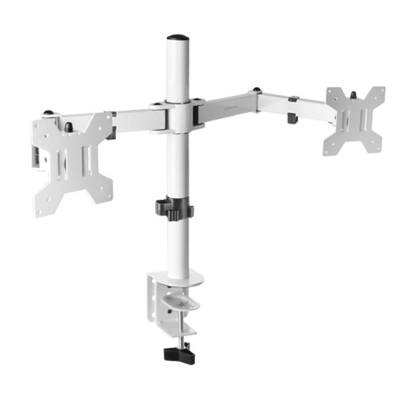 Apoio de Mesa para 2 Monitores Mars Gaming MARM2/ Giratório/ Inclinável/ até 8kg