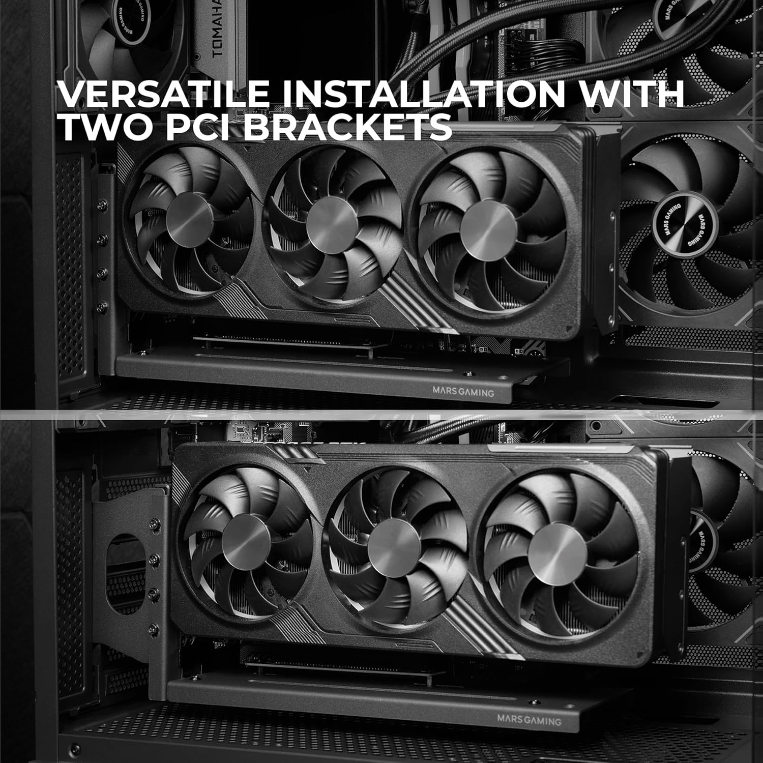 Suporte para Placa Gráfica Mars Gaming MCA-GCV / Compatibilidade Universal / Branco - Imagem 5