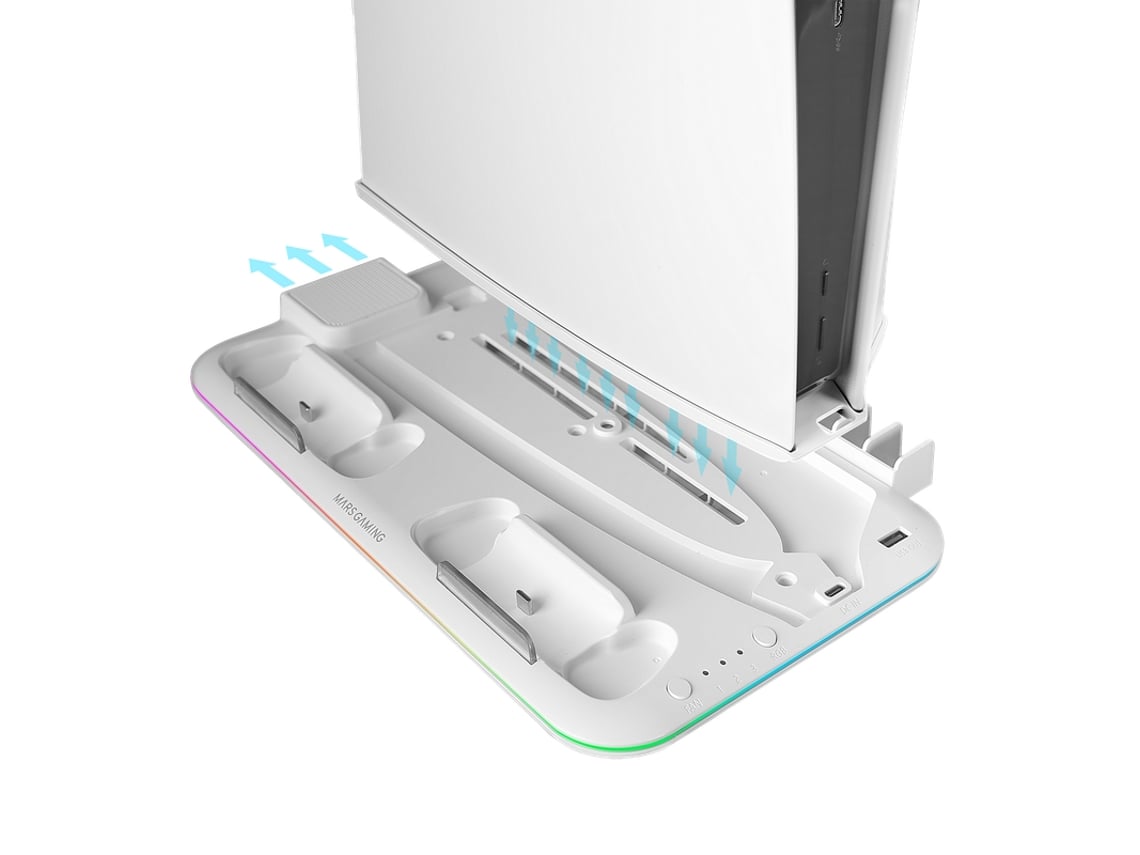 Suporte Multifunções RGB para PS5 Mars Gaming MPS5-B2/ Branco - Imagem 5