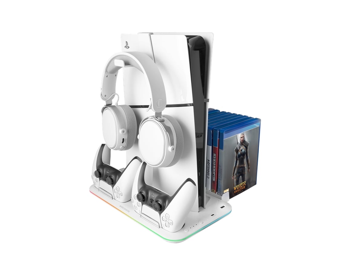 Suporte Multifunções RGB para PS5 Mars Gaming MPS5-B2/ Branco