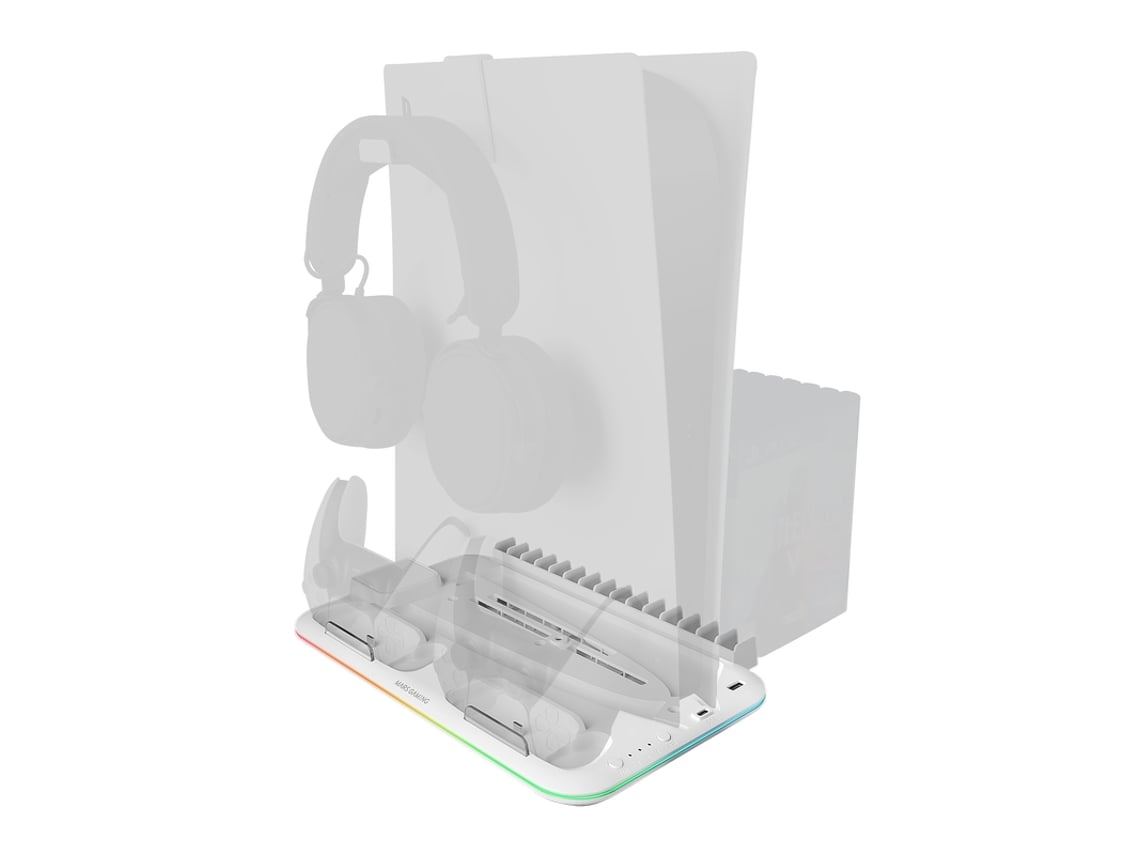 Suporte Multifunções RGB para PS5 Mars Gaming MPS5-B2/ Branco - Imagem 2