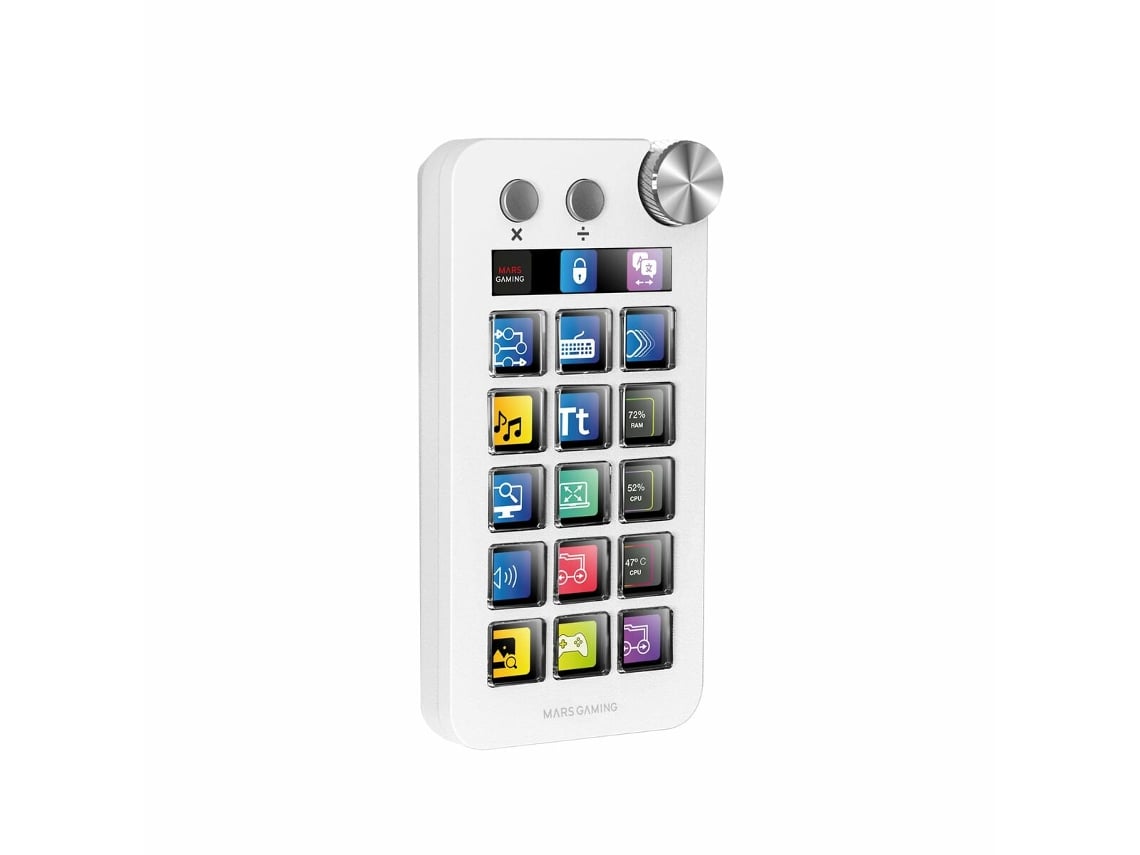 Control Deck Mars Gaming MSD-NEO/ 15 Teclas LCD/ 1 Roda/ 2 Botões/ Branco - Imagem 5