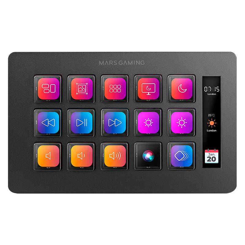 Stream Deck Slim Mars Gaming MSD-ONE/ 15 Teclas LCD/ Preto - Imagem 4