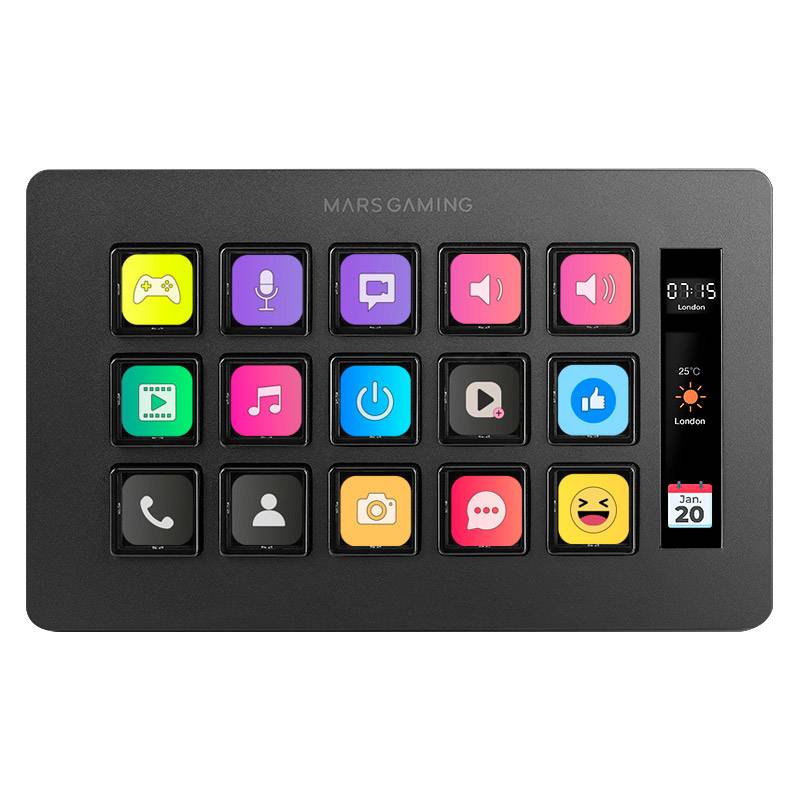 Stream Deck Slim Mars Gaming MSD-ONE/ 15 Teclas LCD/ Preto - Imagem 2