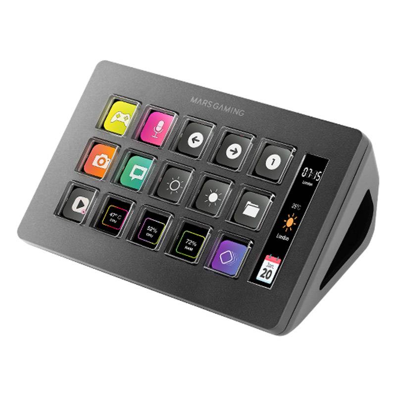 Stream Deck Slim Mars Gaming MSD-ONE/ 15 Teclas LCD/ Preto