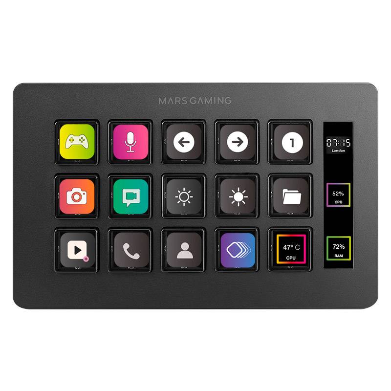 Stream Deck Slim Mars Gaming MSD-ONE/ 15 Teclas LCD/ Preto - Imagem 3