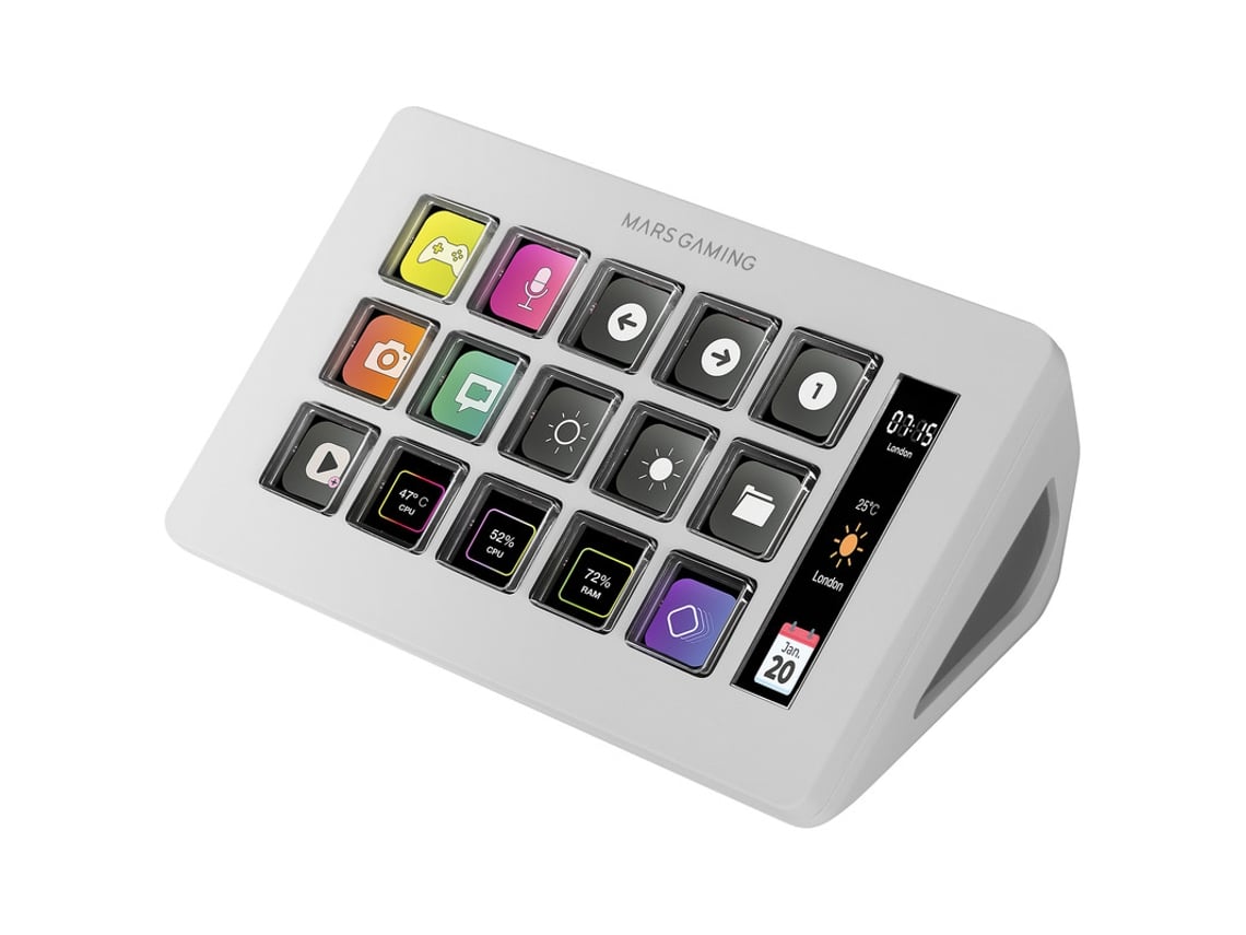 Stream Deck Slim Mars Gaming MSD-ONE/ 15 Teclas LCD/ Branco - Imagem 3