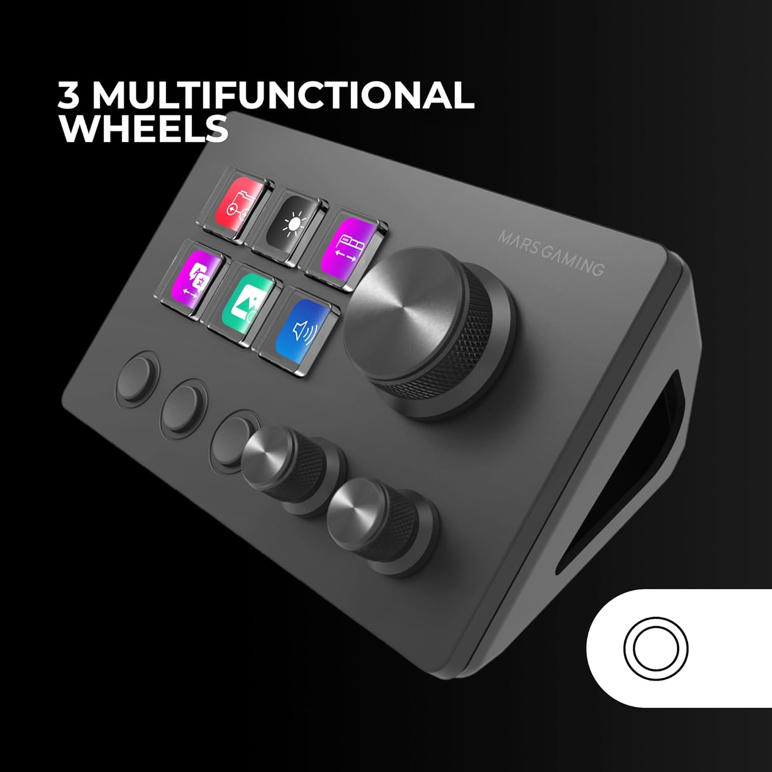 Control Deck Mars Gaming MSD-TWO/ 6 Teclas LCD/ 3 Rodas/ 3 Botões/ Preto - Imagem 4