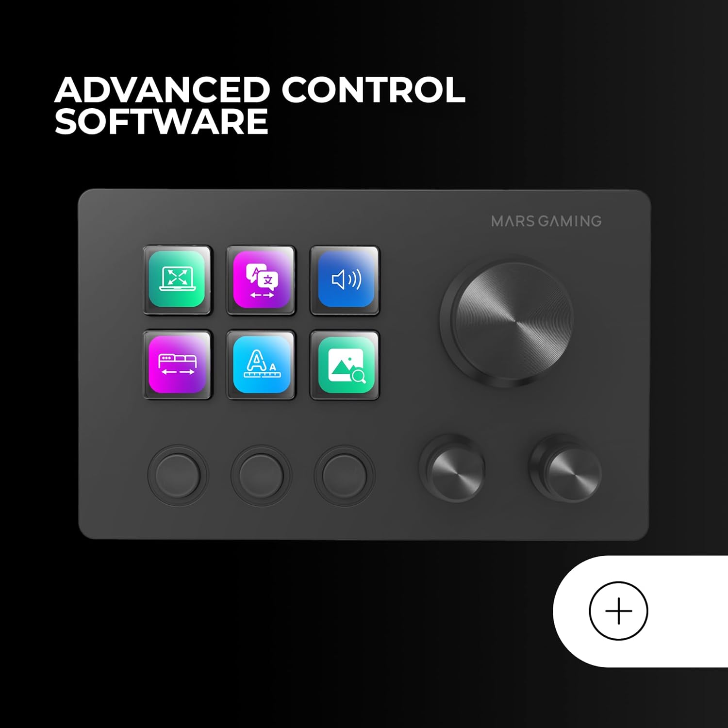 Control Deck Mars Gaming MSD-TWO/ 6 Teclas LCD/ 3 Rodas/ 3 Botões/ Preto - Imagem 5