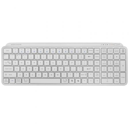 Teclado Compacto Sem Fios por Bluetooth Mars Gaming MK-SILENKEYS/ Branco