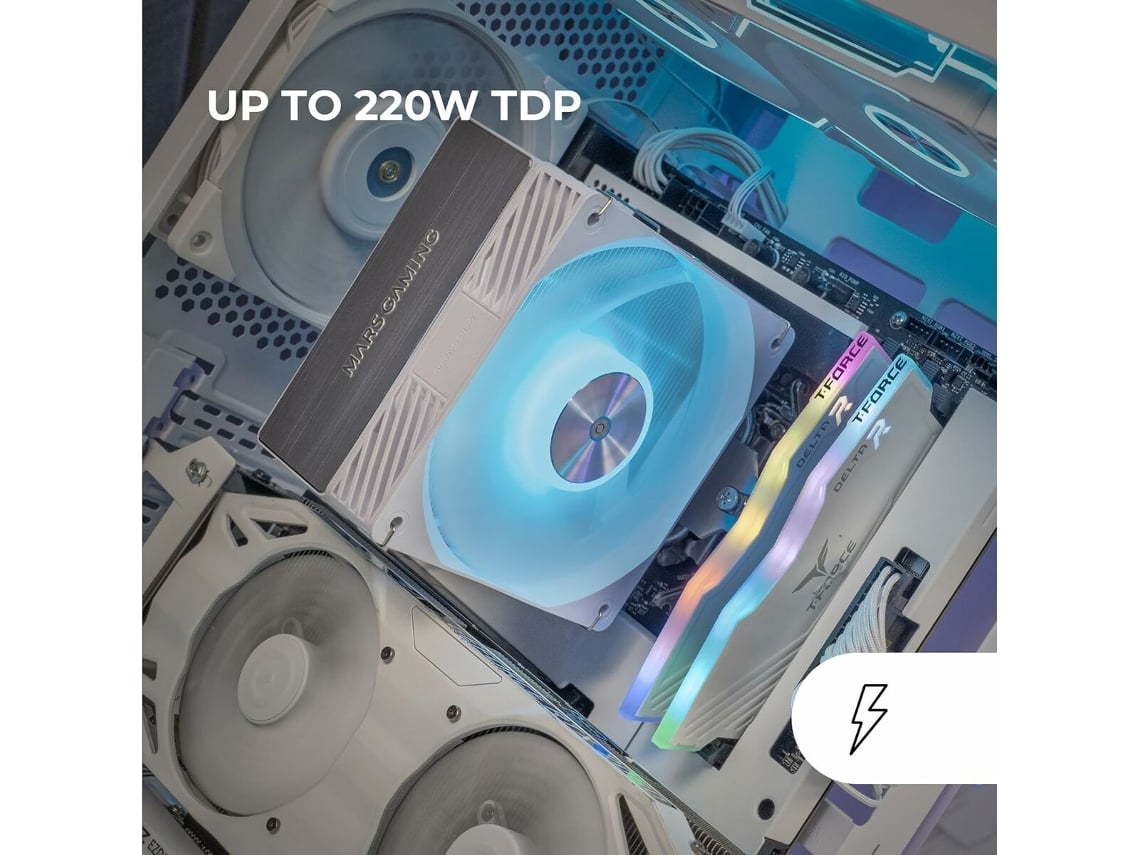 Ventilador com Dissipador Mars Gaming MCPU-X4ARGB/ 12cm/ Branco - Imagem 5