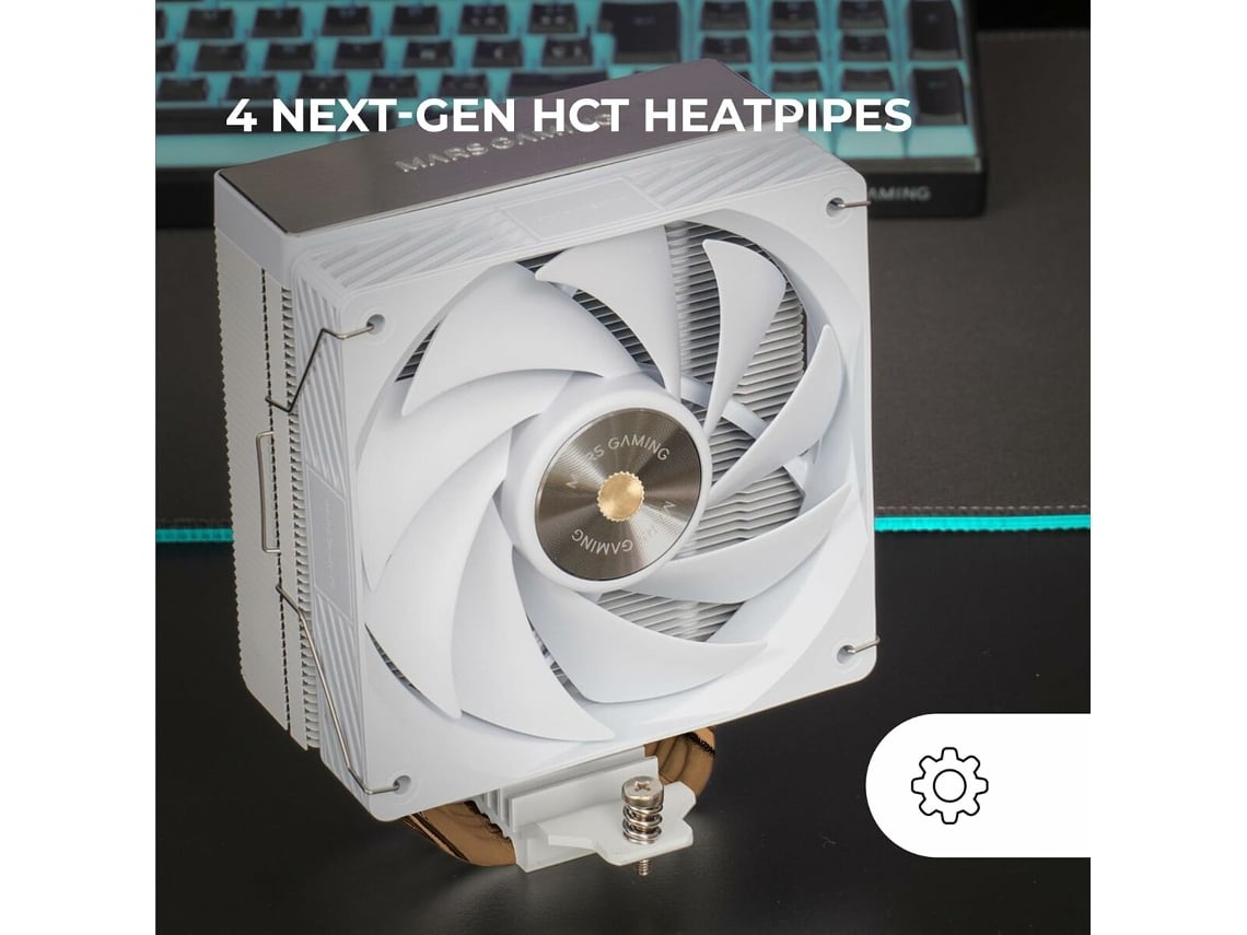 Ventoinha com Dissipador Mars Gaming MCPU-X4/ 12cm/ Branco - Imagem 4