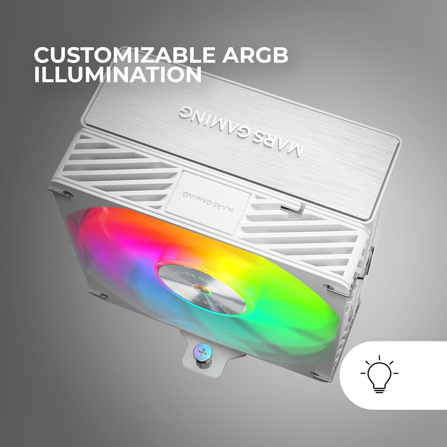 Ventilador com Dissipador Mars Gaming MCPU-X5ARGB/ 12cm/ Branco - Imagem 5