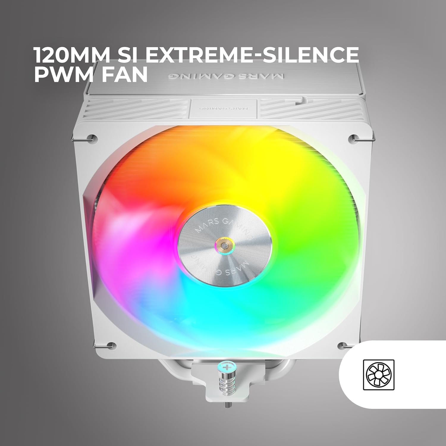 Ventilador com Dissipador Mars Gaming MCPU-X5ARGB/ 12cm/ Branco - Imagem 4