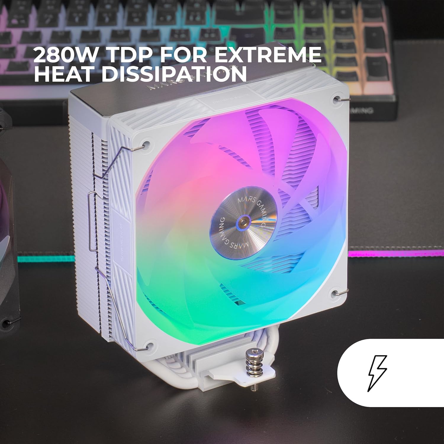 Ventilador com Dissipador Mars Gaming MCPU-X5ARGB/ 12cm/ Branco - Imagem 2