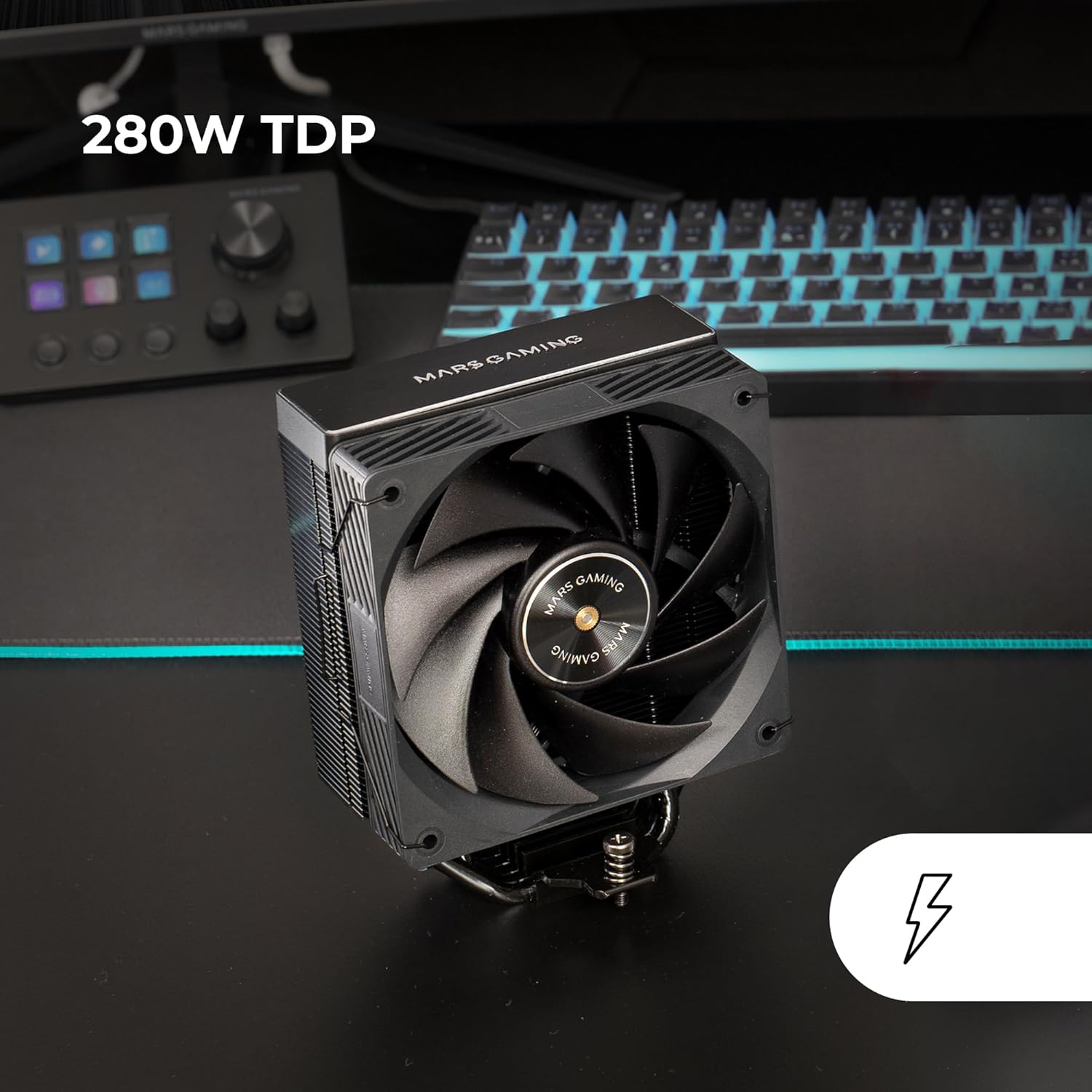 Ventoinha com Dissipador Mars Gaming MCPU-X5/ 12cm - Imagem 2